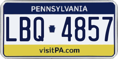 PA license plate LBQ4857