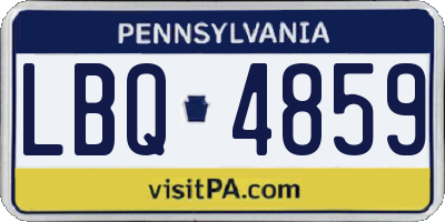 PA license plate LBQ4859