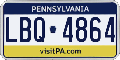 PA license plate LBQ4864