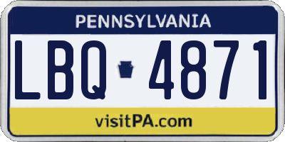 PA license plate LBQ4871