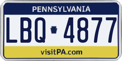 PA license plate LBQ4877