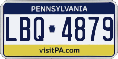 PA license plate LBQ4879