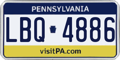 PA license plate LBQ4886