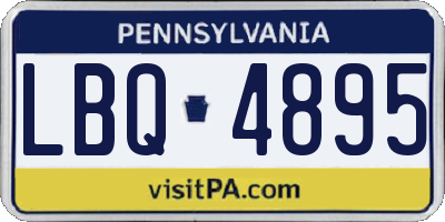 PA license plate LBQ4895
