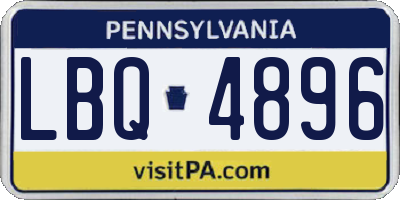 PA license plate LBQ4896