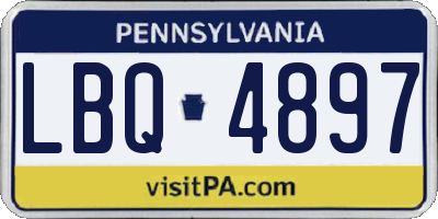 PA license plate LBQ4897
