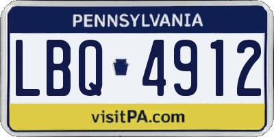 PA license plate LBQ4912