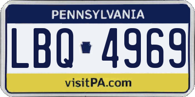 PA license plate LBQ4969