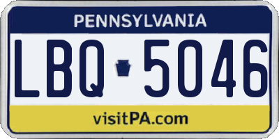 PA license plate LBQ5046