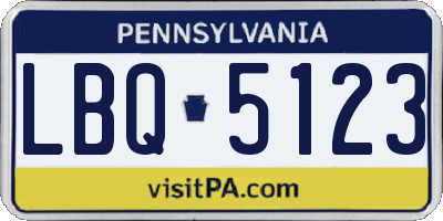 PA license plate LBQ5123