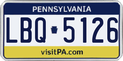 PA license plate LBQ5126