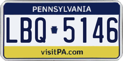 PA license plate LBQ5146