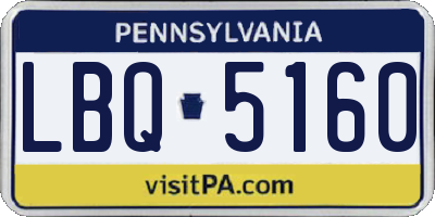 PA license plate LBQ5160