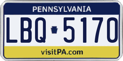 PA license plate LBQ5170
