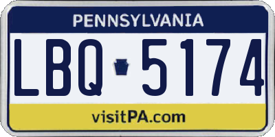 PA license plate LBQ5174