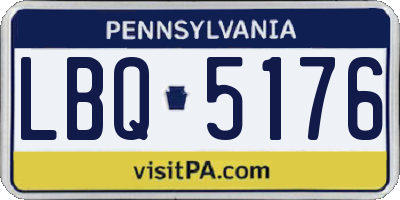 PA license plate LBQ5176