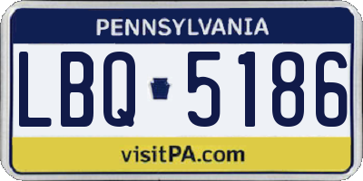PA license plate LBQ5186