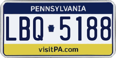 PA license plate LBQ5188