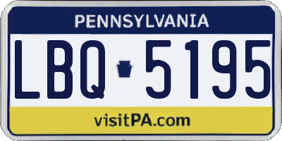PA license plate LBQ5195