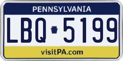 PA license plate LBQ5199