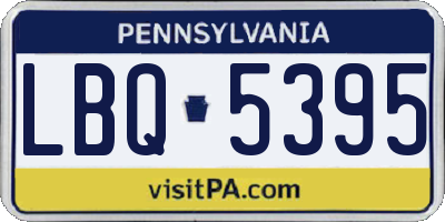 PA license plate LBQ5395