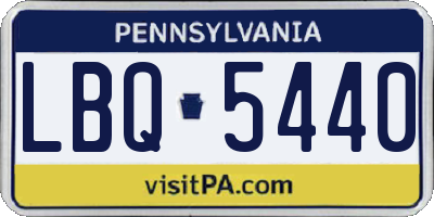 PA license plate LBQ5440