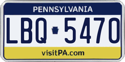 PA license plate LBQ5470