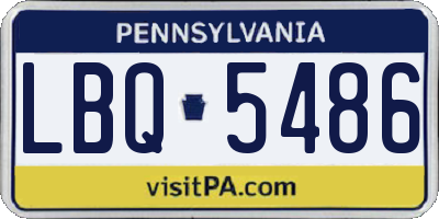 PA license plate LBQ5486