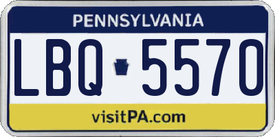 PA license plate LBQ5570