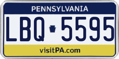 PA license plate LBQ5595