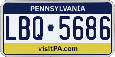 PA license plate LBQ5686