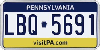 PA license plate LBQ5691
