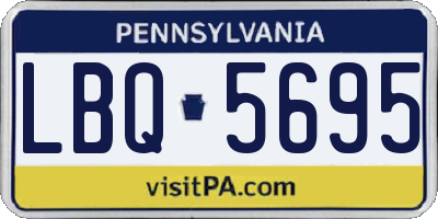PA license plate LBQ5695
