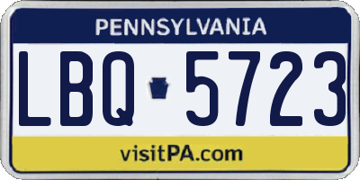PA license plate LBQ5723