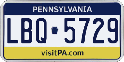 PA license plate LBQ5729