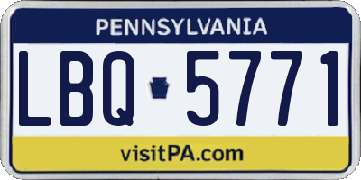 PA license plate LBQ5771