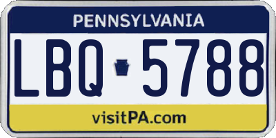 PA license plate LBQ5788