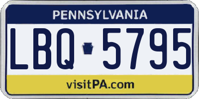 PA license plate LBQ5795