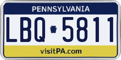 PA license plate LBQ5811