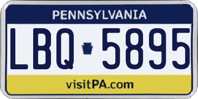 PA license plate LBQ5895