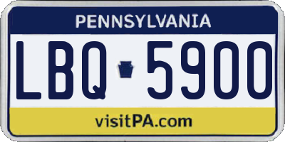 PA license plate LBQ5900