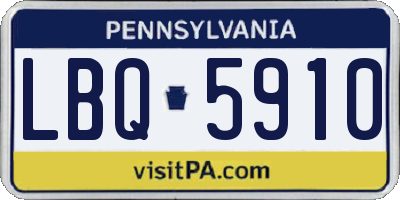 PA license plate LBQ5910