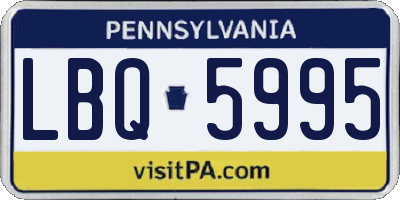 PA license plate LBQ5995