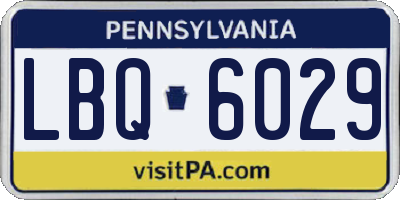 PA license plate LBQ6029