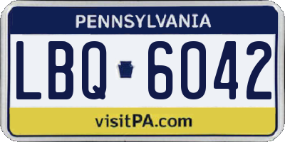PA license plate LBQ6042