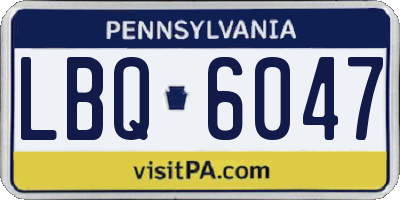 PA license plate LBQ6047