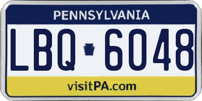 PA license plate LBQ6048