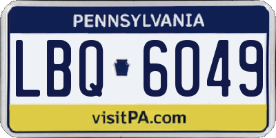PA license plate LBQ6049