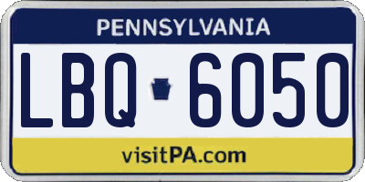 PA license plate LBQ6050