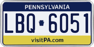 PA license plate LBQ6051